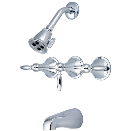 Three Handle Tub And Shower Trim Kit In Chrome